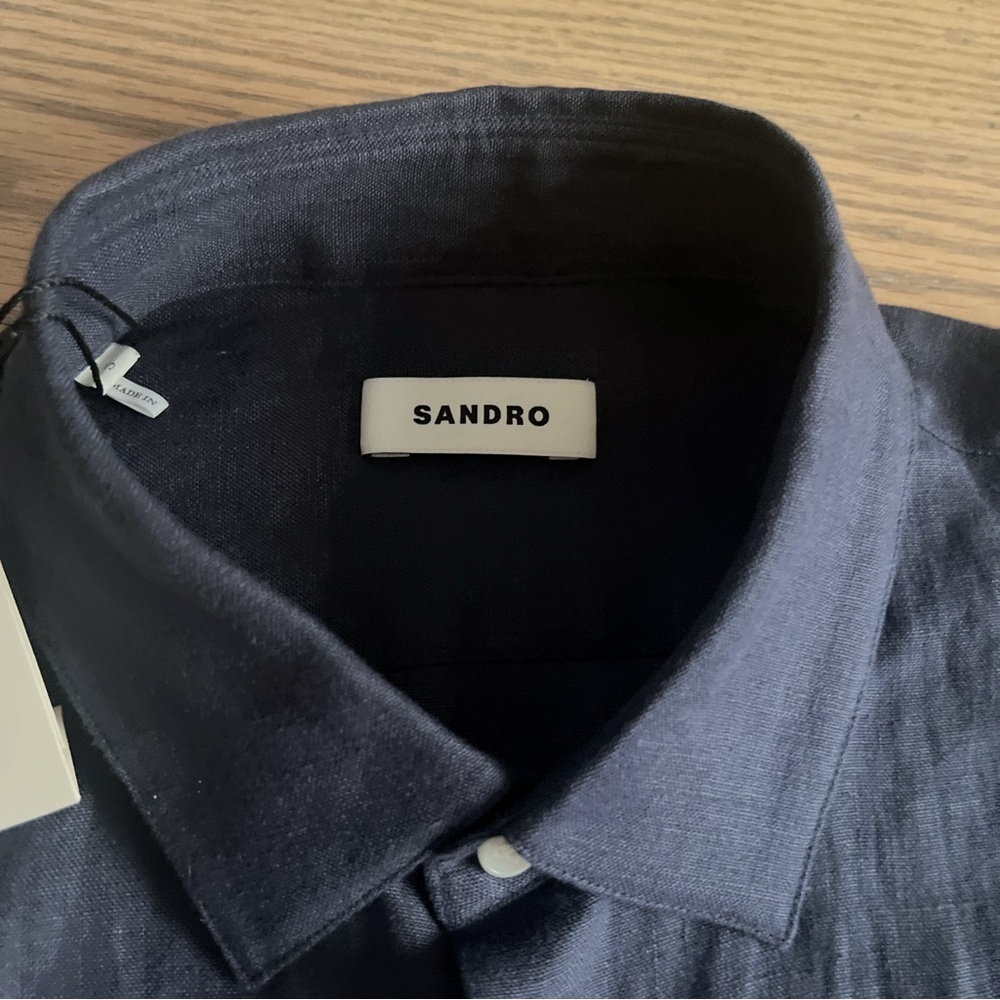 NWT Sandro Seamless Hemp Shirt Size S - Picture 4 of 9